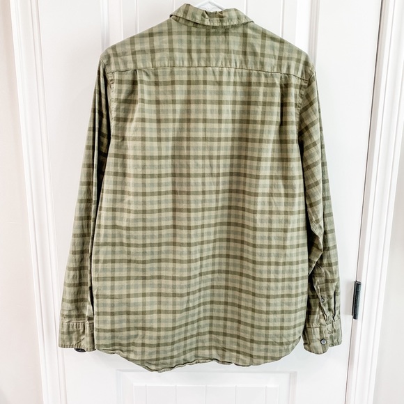 Michael Kors Green Plaid Long Sleeve Shirt Medium - Picture 3 of 8
